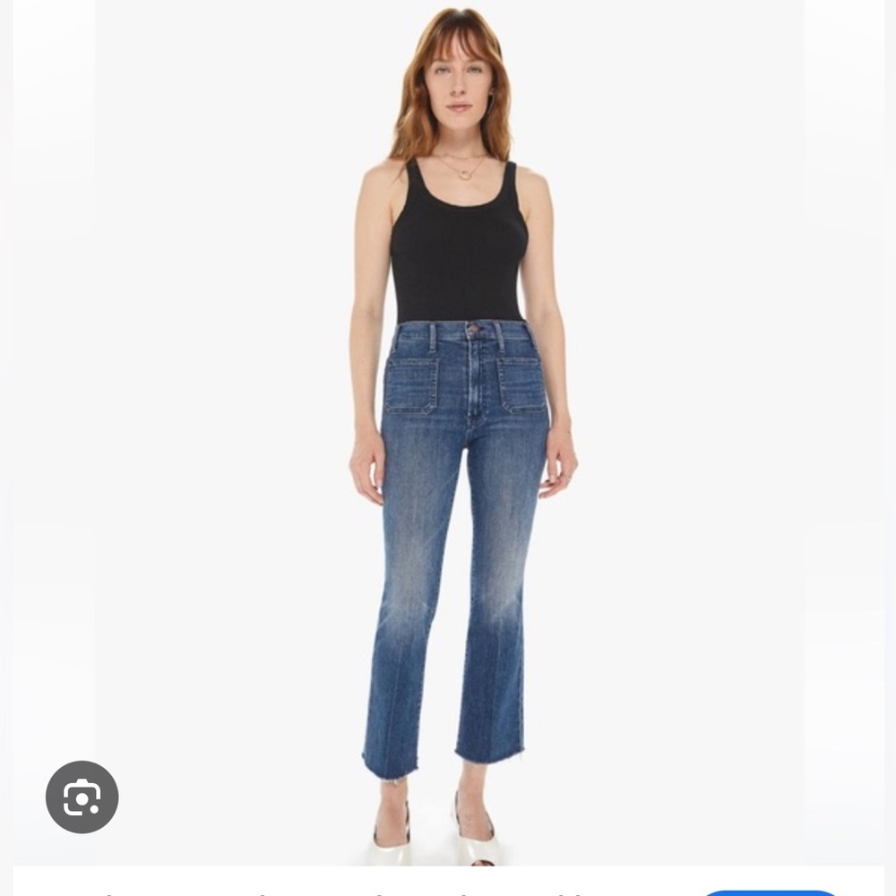 MOTHER Hustler Patch Pocket Ankle Jean in Out for the Evening Wash